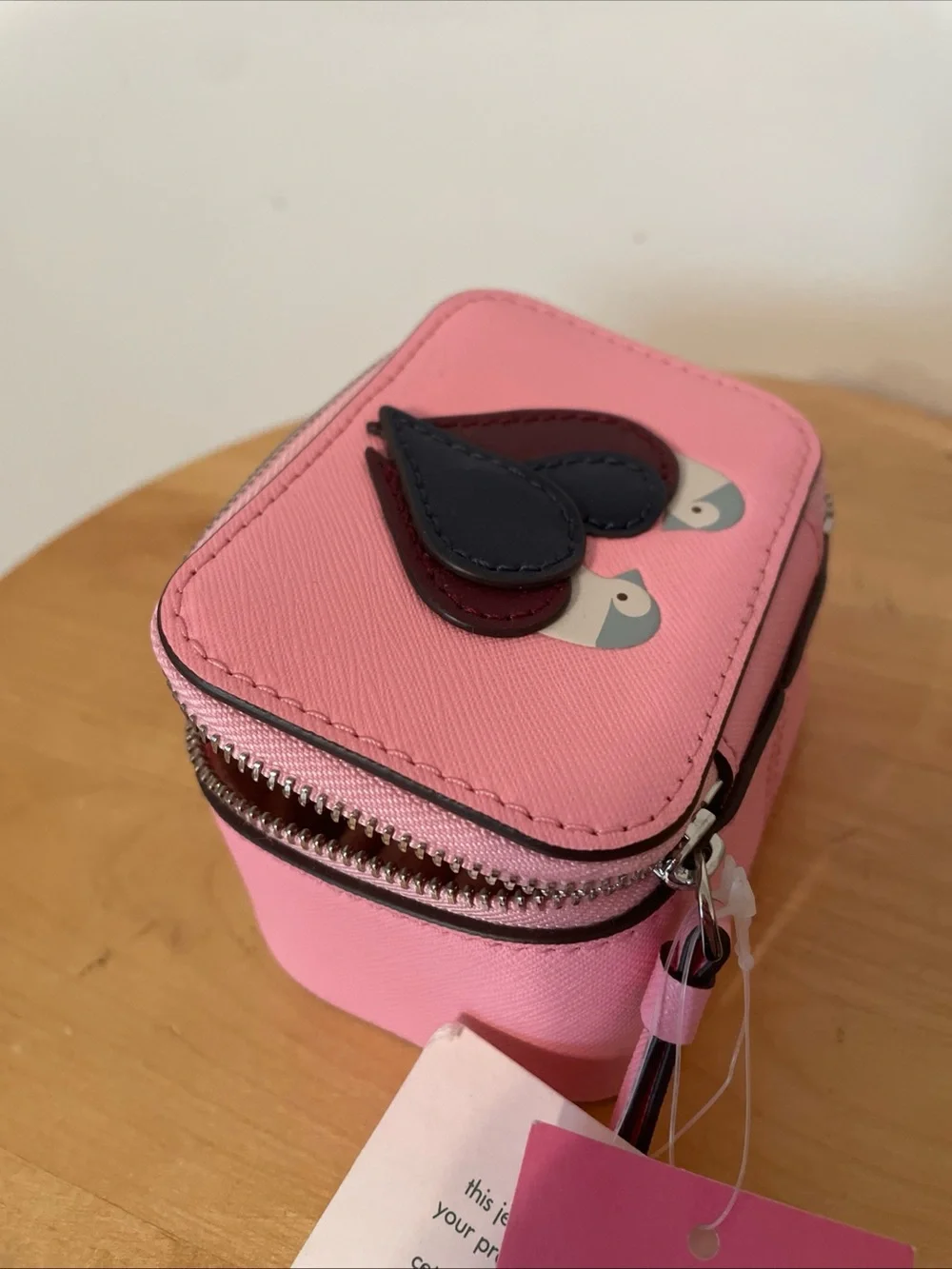 kate spade Pink “Love Birds” Heart Zip Jewelry Case NWT 💕 Rare Item